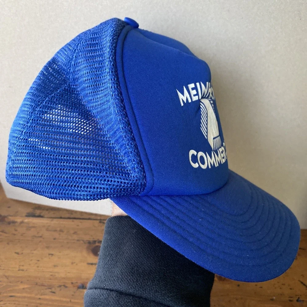 Vintage‎ Meinhard Commercial Snapback Truckers Mesh Logo Hat Adult One Size